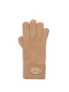 Gucci Nude Wool Glove In Brown