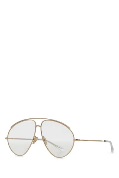 Gucci Women Gold Metal Glasses In Neutral