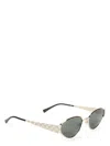 Gucci Cat-eye Sunglasses With Metallic Finish And Premium Craftsmanship In Grey