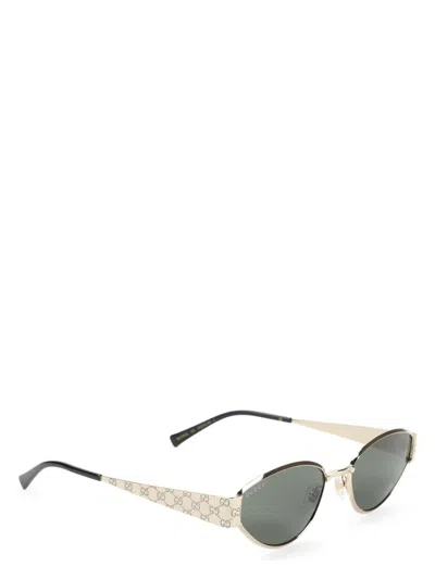 GUCCI WOMEN'S GOLD OVAL SUNGLASSES