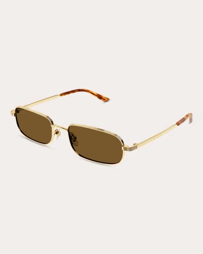 Gucci Women's Goldtone Rectangular Sunglasses