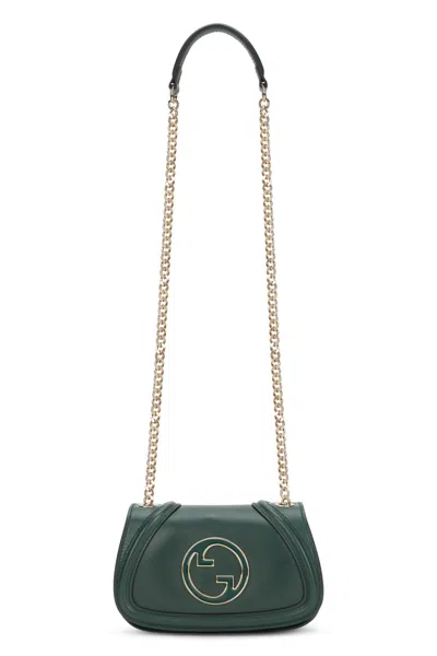 Gucci Women Green Blondie Small Shoulder Bag, Onesize Luxury Shoulder Bags For Women Darveys