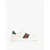 Gucci Sneakers Rubber Sole Contrasting Heel Tab In Green White