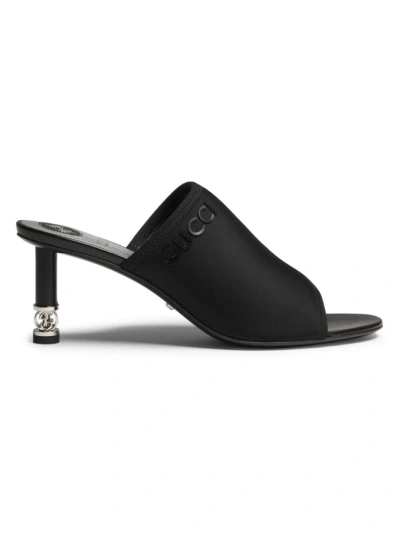 Gucci Women's Greta 95mm Canvas Sandals In Black