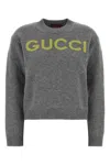 Gucci Women Grey Wool Sweater In Gray