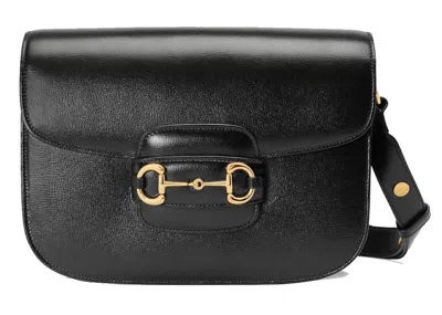 Pre-owned Gucci Women's  1955 Horsebit Shoulder Bag In Black