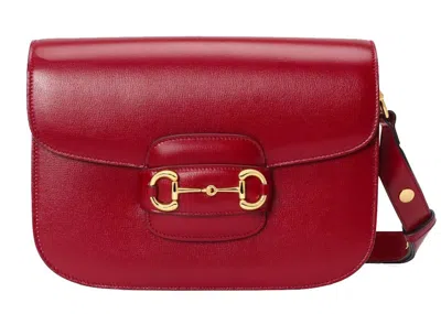 Pre-owned Gucci Women's  1955 Horsebit Shoulder Bag Small In Red