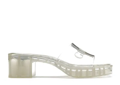 Pre-owned Gucci Women's  60mm Slide Sandal Rubber Sneakers In Clear In Transparent