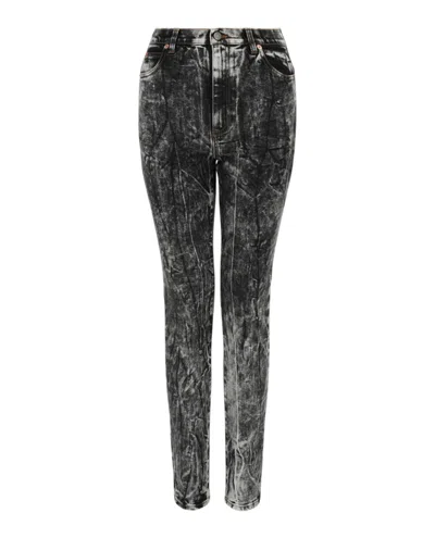 Pre-owned Gucci Women's  Acid Wash Jeans In Black