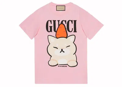 Pre-owned Gucci Women's  Animal Print T-shirt In Pink