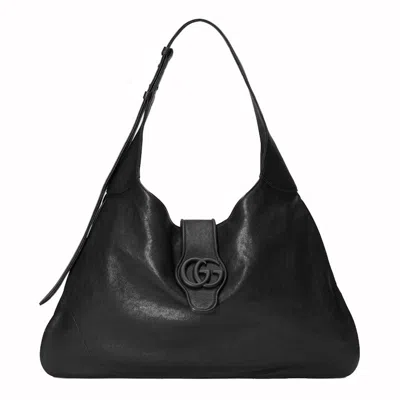 Pre-owned Gucci Women's  Aphrodite Large Shoulder Bag In Black/tone