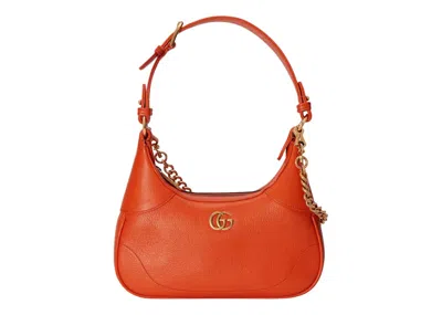 Pre-owned Gucci Women's  Aphrodite Small Shoulder Bag In Orange