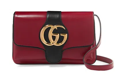 Pre-owned Gucci Women's  Arli Shoulder Bag Two Tone Small In Red