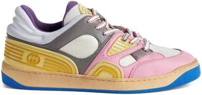 GUCCI WOMEN'S GUCCI BASKET PANELLED SNEAKERS