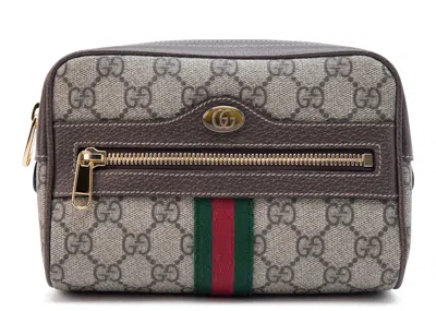 Pre-owned Gucci Women's  Belt Bag Ophidia Monogram Gg Supreme Small In Brown