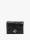 Gucci Gg Marmont 2.0 Leather Card Case In Black