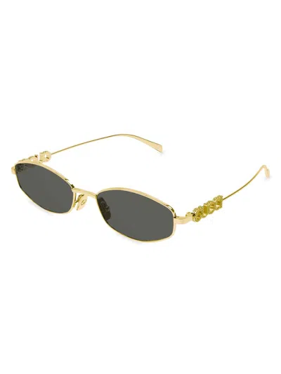 Gucci Gg1802s Linea Name Of Brand 001 Gold Grey Sunglasses In Brown