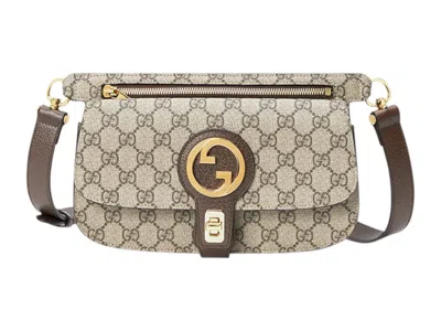 Pre-owned Gucci Women's  Blondie Belt Bag In Beige/ebony Supreme In Multi