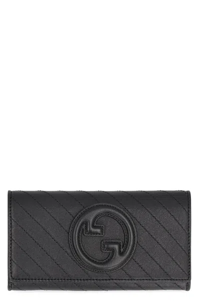 Gucci Women's  Blondie Continental Wallet In Black