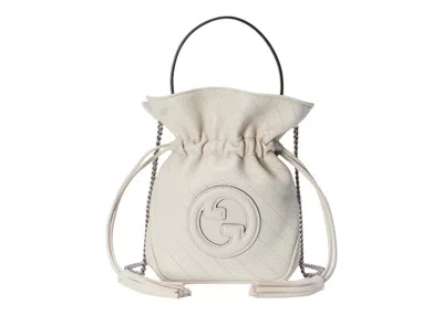 Pre-owned Gucci Women's  Blondie Mini Bucket Bag In White