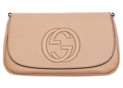 Pre-owned Gucci Women's  Camelia Shoulder Bag In Rose Beige/light Tan In Brown