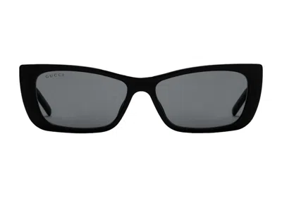 Pre-owned Gucci Women's  Cat Eye Sunglasses In Black (797291 J16911012)