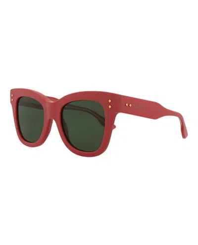 Pre-owned Gucci Women's  Cat Eye Sunglasses/30012877004) In Pink/green (gg1082s