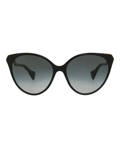Pre-owned Gucci Women's  Cat Eyeframe Acetate Sunglasses In Black Black Grey (gg1011s/30011586/001)