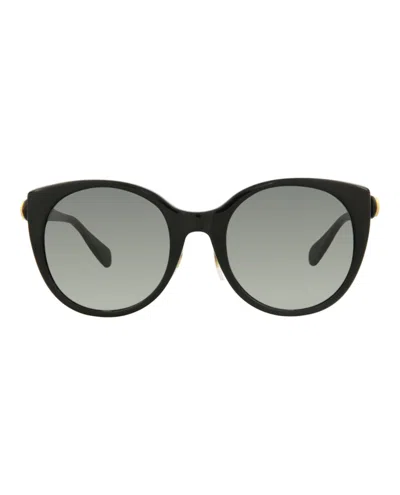 Pre-owned Gucci Women's  Cat Eyeframe Injection Sunglasses In Shiny Black (gg0369s/30006036/001)