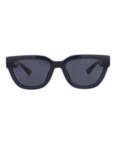 Pre-owned Gucci Women's  Cat Eyeframe Injection Sunglasses In Violet Violet Blue (gg1578s/30014849/004)
