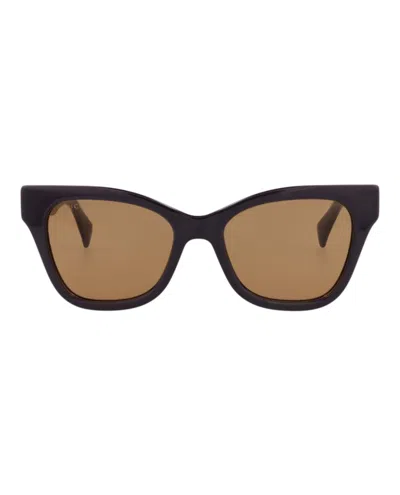 Pre-owned Gucci Women's  Cat Eyeframe Injection Sunglasses In Violet Violet Brown (gg1133s/30012706/002)