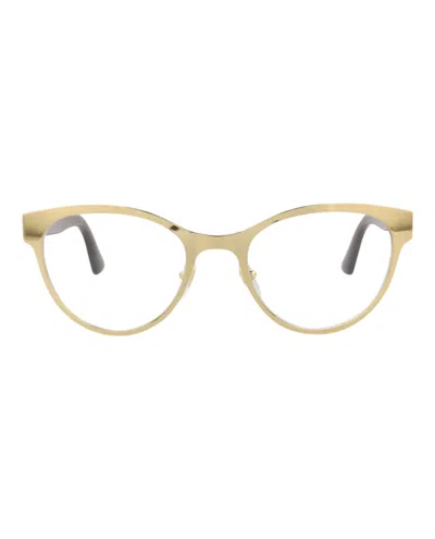 Pre-owned Gucci Women's  Cat Eyeframe Metal Optical Frames In Gold Red Transparent (gg1114o/30012906/003)