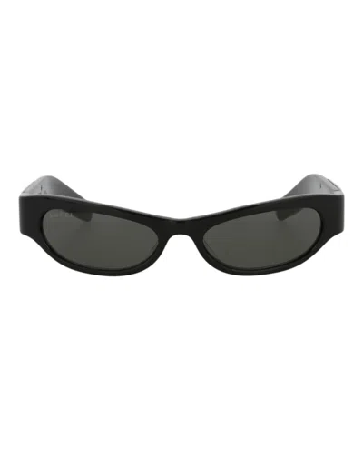 Pre-owned Gucci Women's  Cat Eyeframe Recycled Acetate Sunglasses/30014928003) In Black/grey (gg1635s