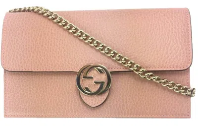 Pre-owned Gucci Women's  Crossbody Interlocking G In Pink