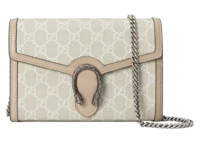Pre-owned Gucci Women's  Dionysus Chain Wallet In Beige/white