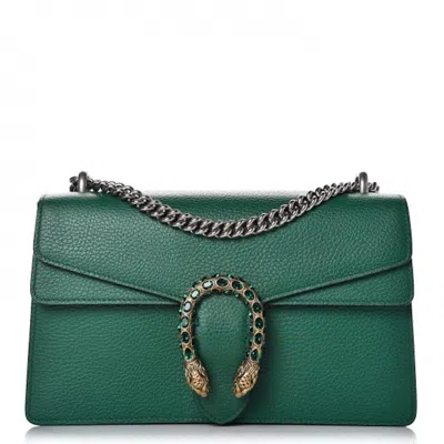 Pre-owned Gucci Women's  Dionysus Shoulder Bag Small In Emerald