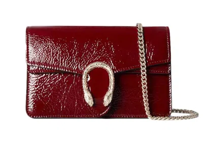Pre-owned Gucci Women's  Dionysus Super Mini Bag In Rosso Ancora In Red