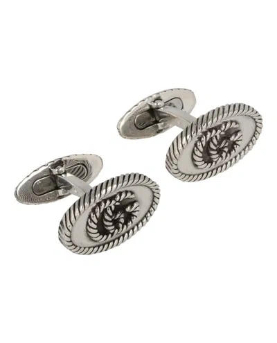Pre-owned Gucci Women's  Double G Cufflinks In Silver
