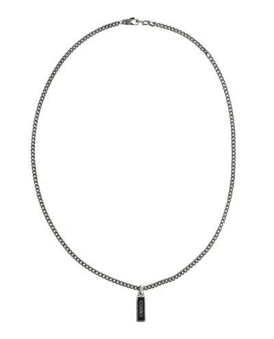 Pre-owned Gucci Women's  Enamel Pendant Necklace In Silver