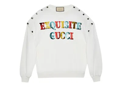 Pre-owned Gucci Women's  Exquisite  Sweatshirt In White