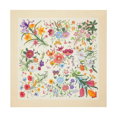 Gucci Vierecktuch Aus Seidentwill Mit Print In Neutral