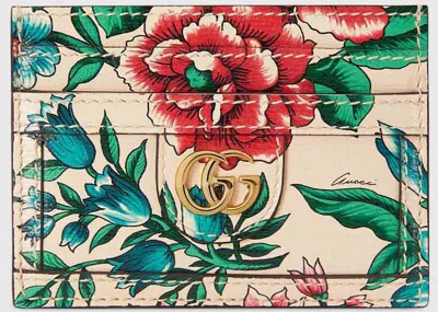 Pre-owned Gucci Women's  Flower Print Card Case