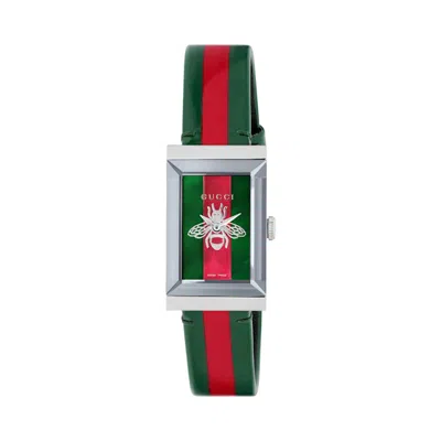 Pre-owned Gucci Women's  Gframe 554976 Ibwa0 8652 Watch In Stainless Steel