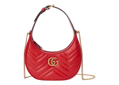 Pre-owned Gucci Women's  Gg Marmont Matelasse Mini Bag In Red