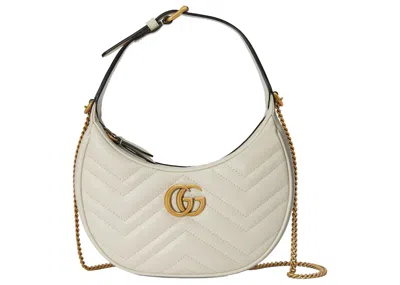 Pre-owned Gucci Women's  Gg Marmont Matelasse Mini Bag In White