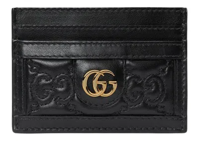 Pre-owned Gucci Women's  Gg Matelasse Card Case In Black