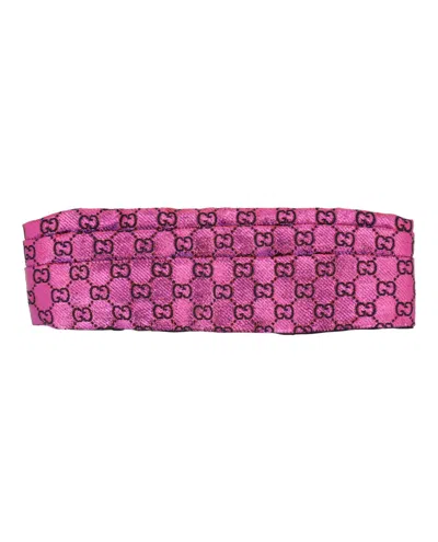 Pre-owned Gucci Women's  Gg Monogram Metallic Headband In Purple