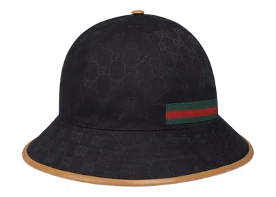 Pre-owned Gucci Women's  Gg Sport Bucket Hat Bucket Hat In Black