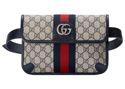 Pre-owned Gucci Women's  Gg Supreme Belt Bag In Grey