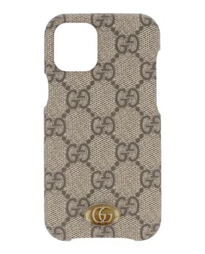 Pre-owned Gucci Women's  Gg Supreme Iphone 12 Mini Case In Beige In Sand